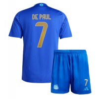 Camisa de time de futebol Argentina Rodrigo De Paul #7 Replicas 2º Equipamento Infantil Copa America 2024 Manga Curta (+ Calças curtas)